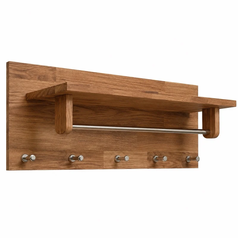Litet solid oak wall coat rack | NordicStory