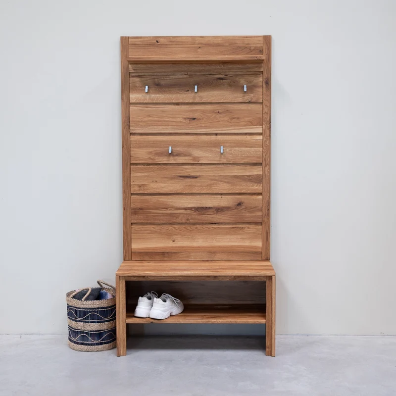 Pola solid oak wall coat rack | NordicStory