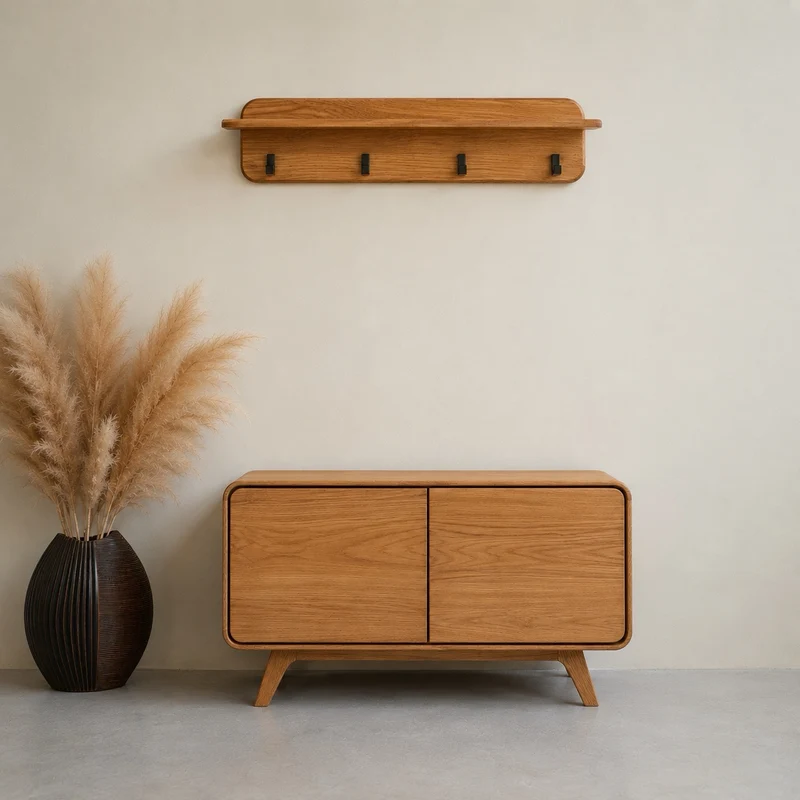 Geneva solid oak coat rack | NordicStory