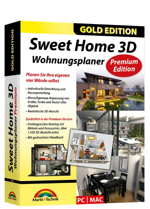 Sweet Home 3D Haus, Wohnung und Gartenplaner - Premium Edition