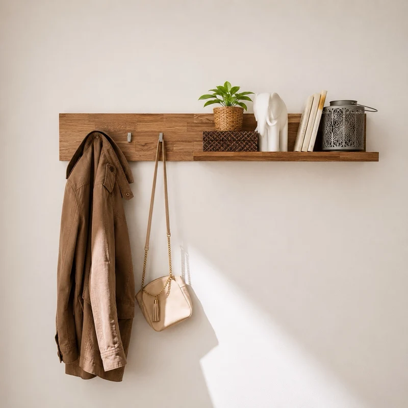 Arizona solid oak wall coat rack | NordicStory