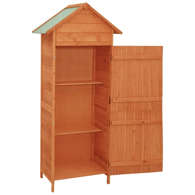 vidaXL - Gartenschrank Holz, Gartenschrank, Gartenschrank Wetterfest, 42,5x64x190cm, Outdoor schrank, Gartenhaus, Geräteschuppen mit Fachböden, Holz