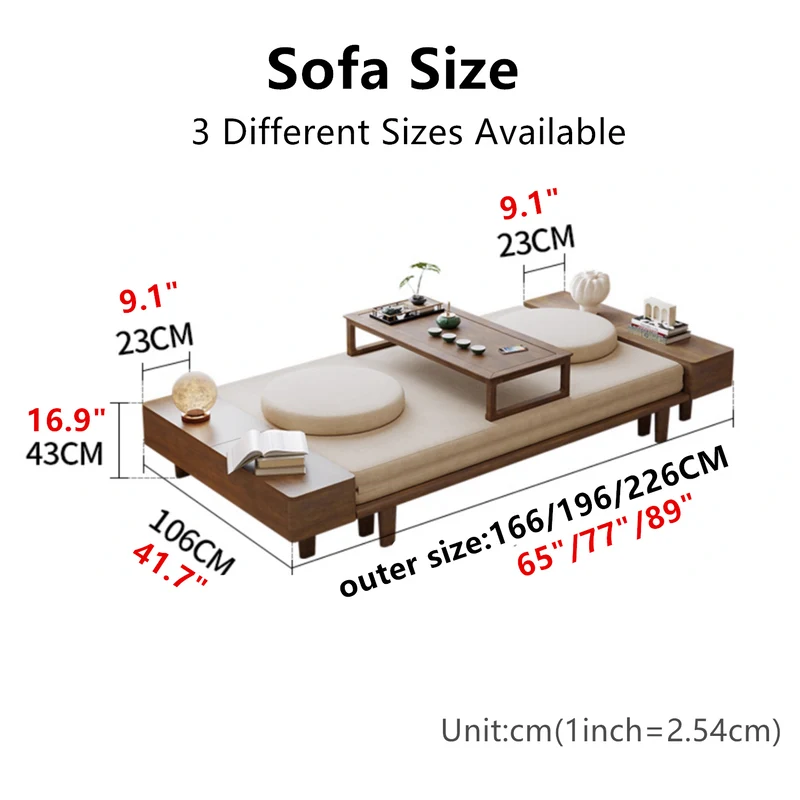 Zen Transform Schlafsofa mit Chabudai-Tisch