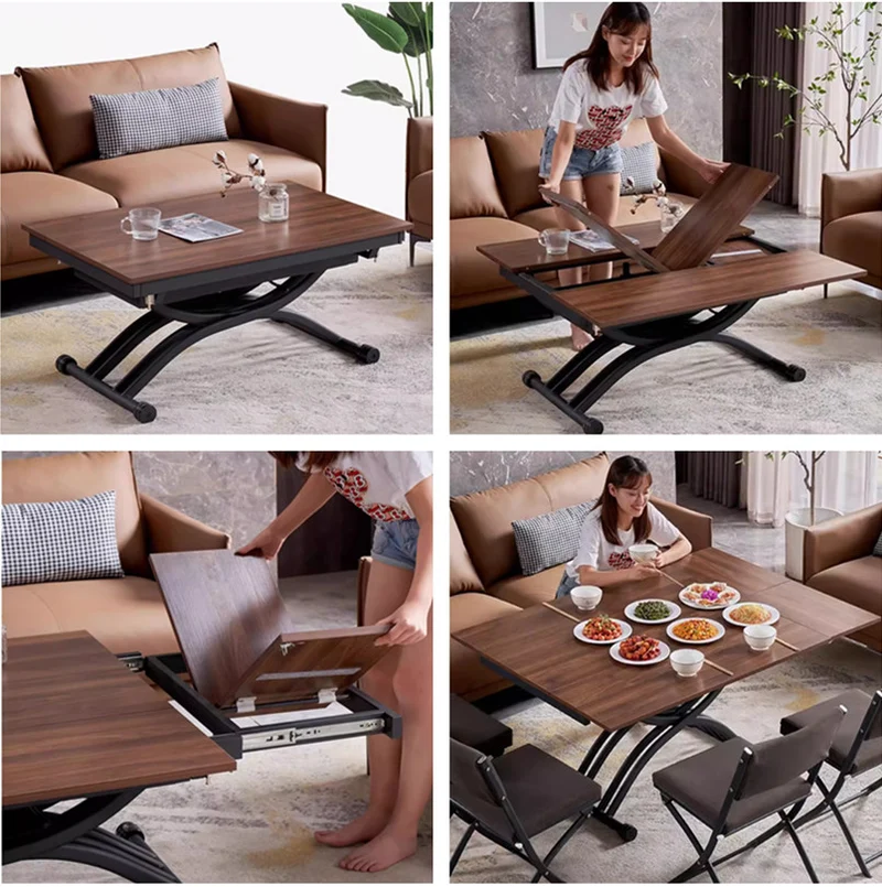 Multifunktionaler 2-in-1-Couchtisch und Esstisch