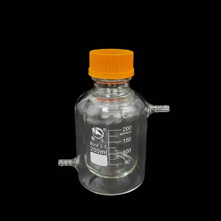 Doppelwandige Flasche mit GL45-Schraubverschluss, graduiert, Fassungsvermögen 100 bis 5000 ml