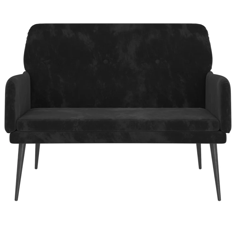 vidaXL - Sitzbank Schwarz 108x79x79 cm Samt