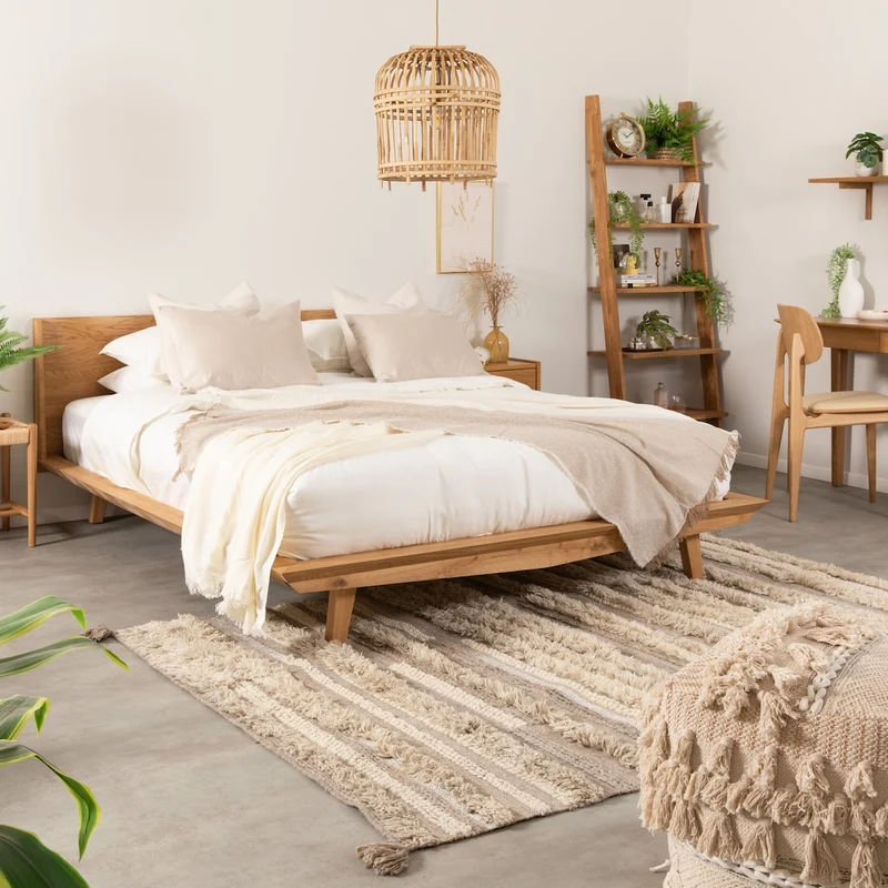 Doppelbett aus massiver Eiche MALMO | NordicStory