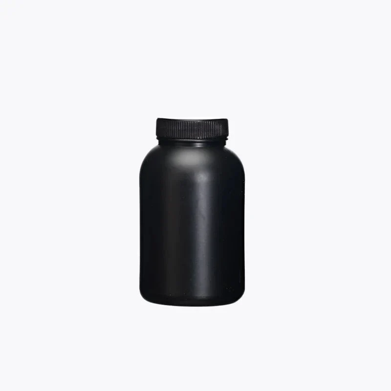 Schwarze HDPE-Weithalsflaschen, Fassungsvermögen 50 ml bis 1.000 ml