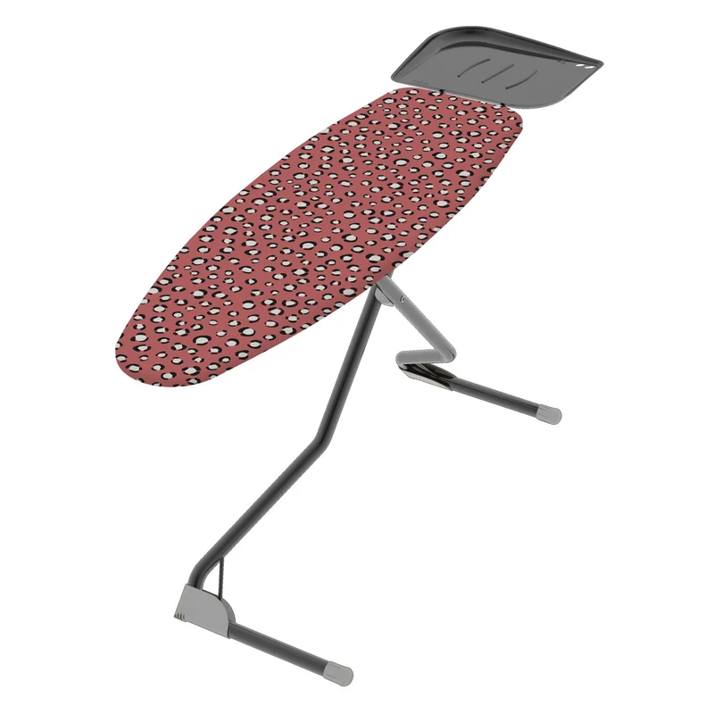 Colombo ATLANTIC – Höhenverstellbares Bügelbrett mit Kleiderbügelhalter, bis 95 cm, Bio-Baumwollbezug, Made in Italy