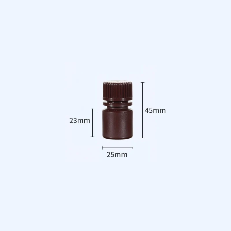 Weithalsflaschen mit Schraubverschluss, Kunststoff PP, braun, Fassungsvermögen 8 ml bis 1000 ml