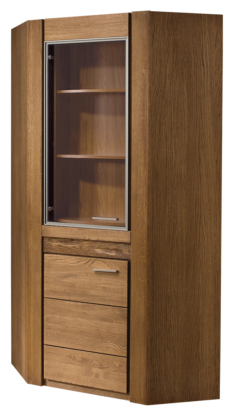 Vitrine aus rustikalem Eichenholz VELVET 16 | LoftStory