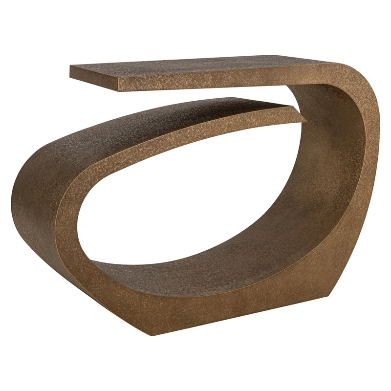 Konsole Alhambra brushed gold – organische Eisen-Konsole von Richmond