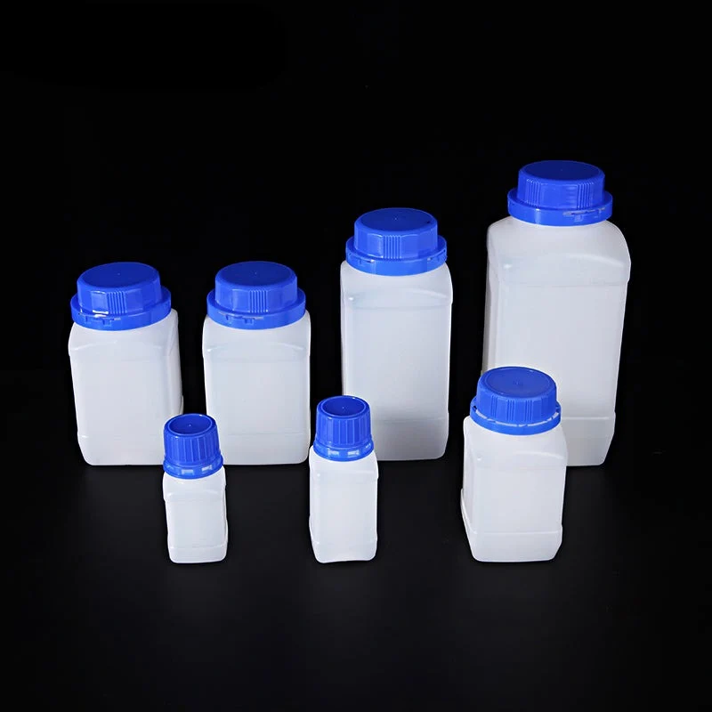 Vierkantflaschen mit Schraubverschluss, Kunststoff PE, Fassungsvermögen 60 ml bis 1.000 ml