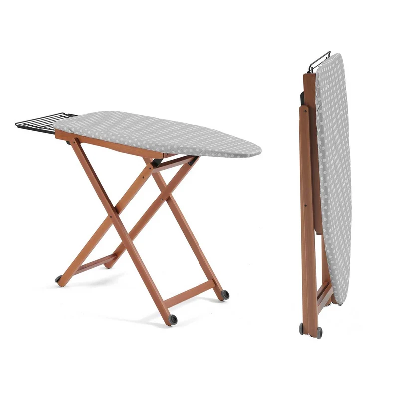 ARIT STIROLIGHT – Bügelbrett aus Holz für Dampfbügelstation, 135 × 45 × 84–93 cm, 4 Höhen, Kirschholz, Made in Italy