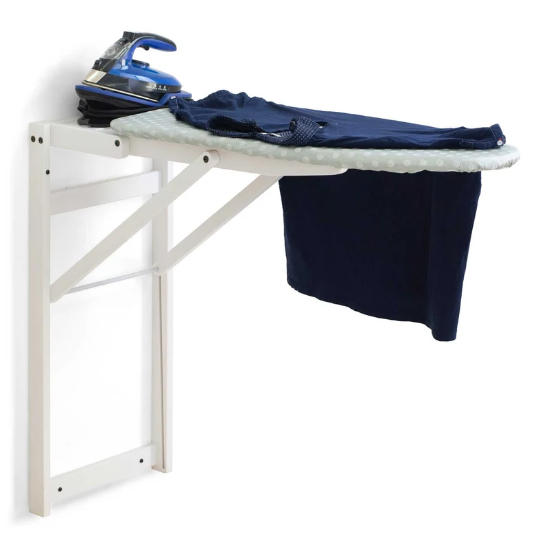 ARIT STIROJOLLY – Klappbares Wandbügelbrett aus Buchenholz, Bügelfläche 86 × 38 cm, Weiß, Made in Italy
