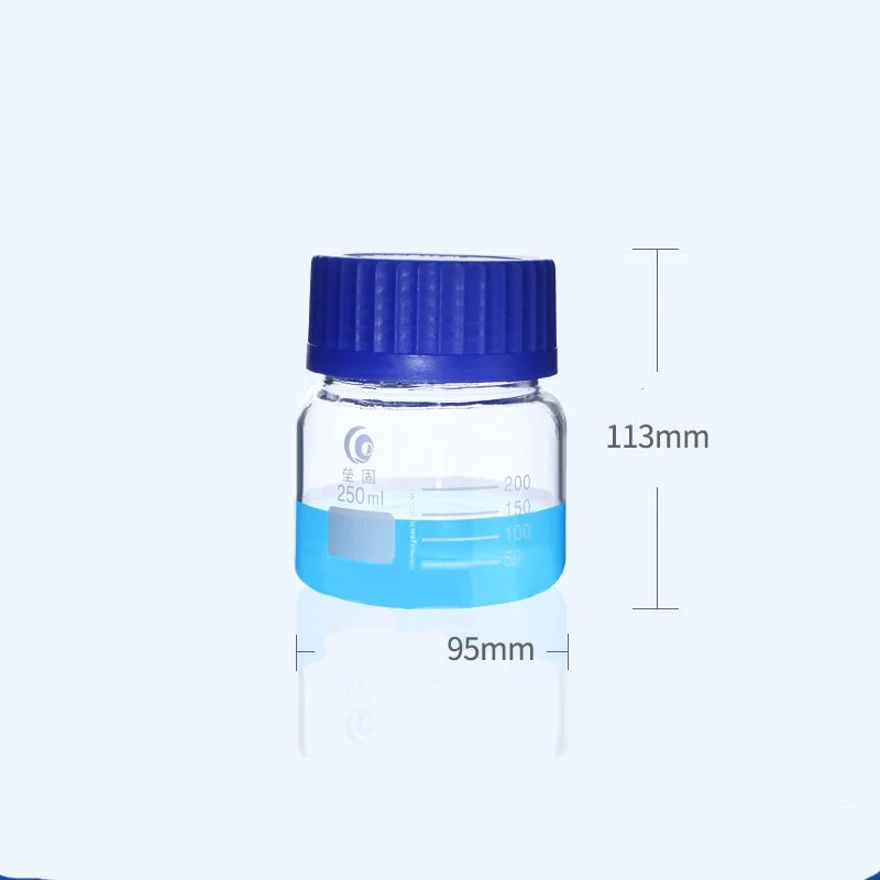 GL 80 Schraubverschlussflasche, Klarglas, graduiert, 250 ml bis 1.000 ml