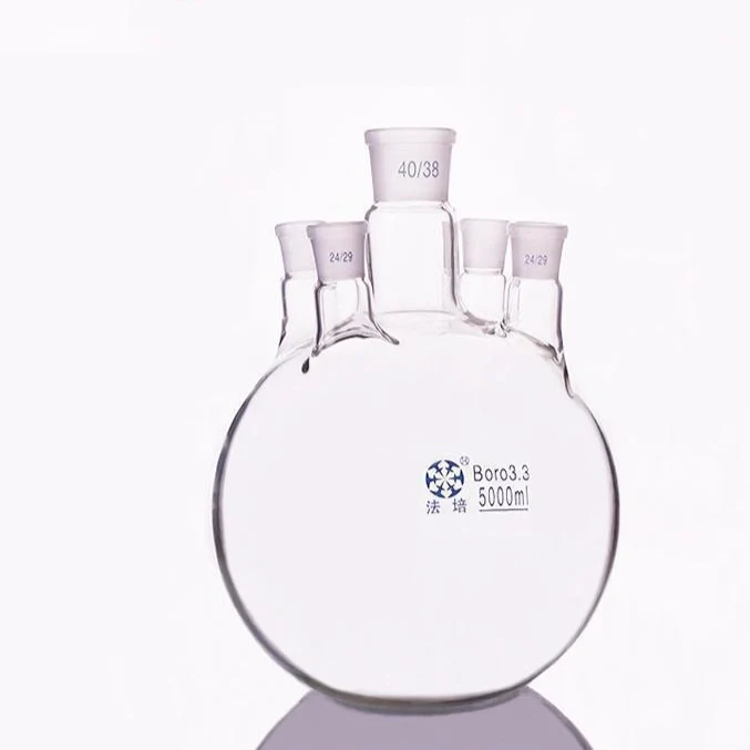 Fünfhalsrundkolben, Fassungsvermögen 250 bis 5.000 ml
