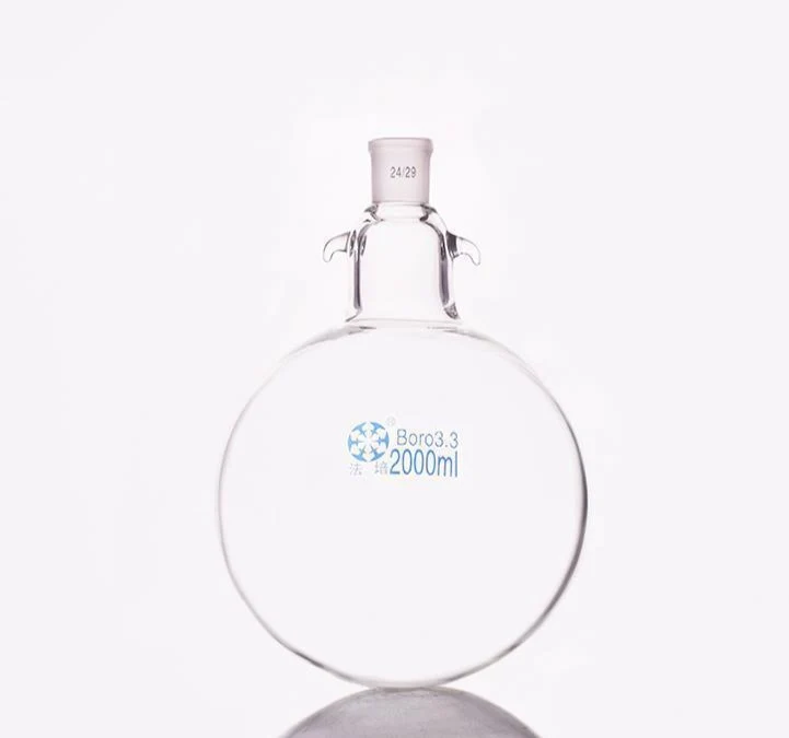 Rundkolben mit Normschliff und Haken, Kapazität 50 bis 20.000 ml