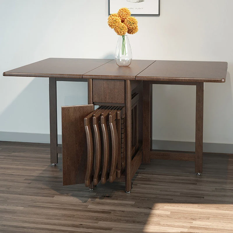 Klappbarer Drop Leaf Esstisch mit klappbaren Stühlen Set 5-teilig