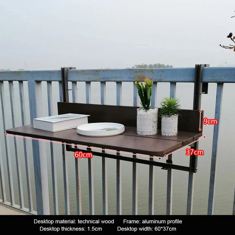 Klappbarer Balkon-Stehtisch für Geländer