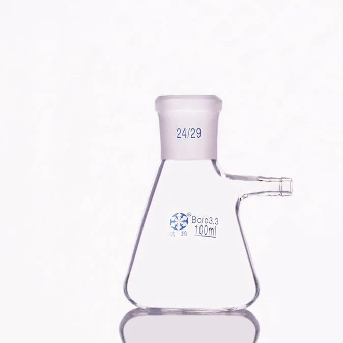 Saugflasche in Form von Erlenmeyer mit Normschliff, Kapazität 125 bis 20.000 ml
