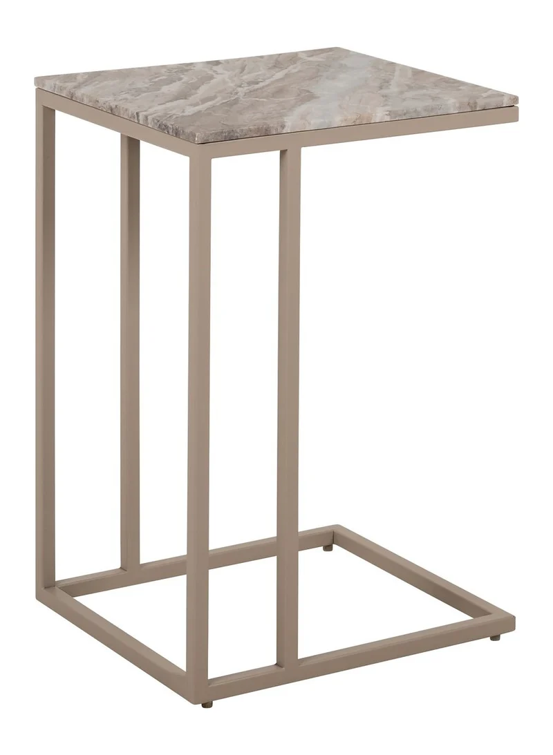 Sofabeistelltisch Fairfax clay – Eisen & Toronto-Marmor