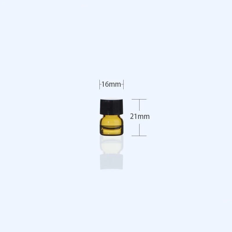 100 Stk./Pack Probenfläschchen mit Gewinde, Braunglas, Fassungsvermögen 1 bis 60 ml