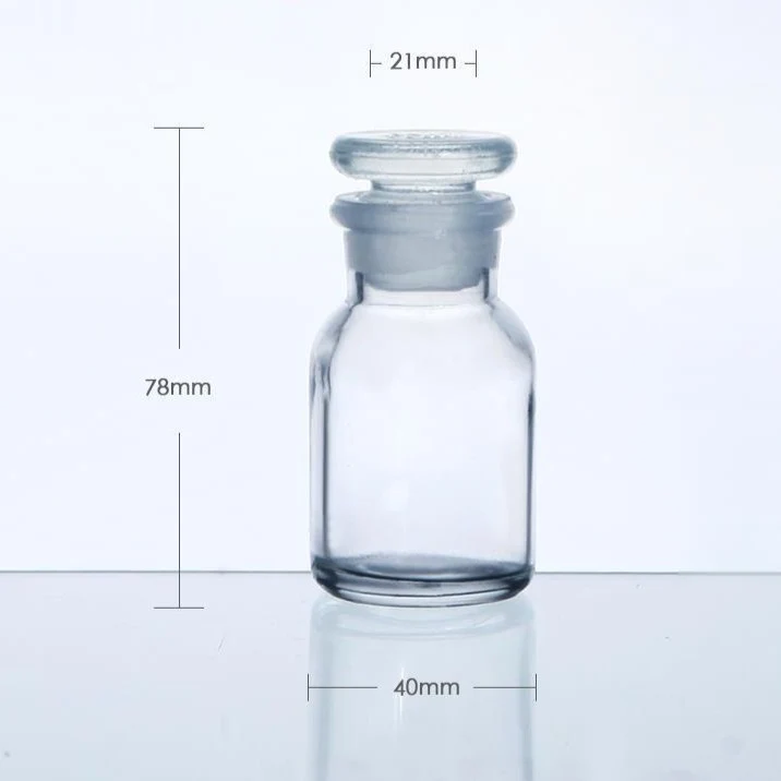 Steilbrustflasche mit Weithals, Klarglas, ohne Teilung, 30 ml bis 1.000 ml