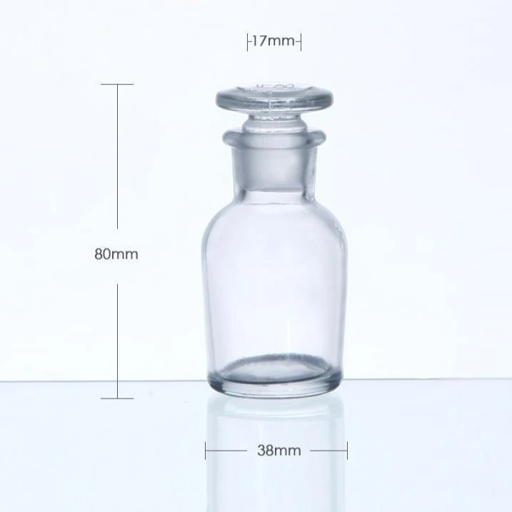 Steilbrustflasche mit Enghals, Klarglas, ohne Teilung, 30 ml bis 1.000 ml