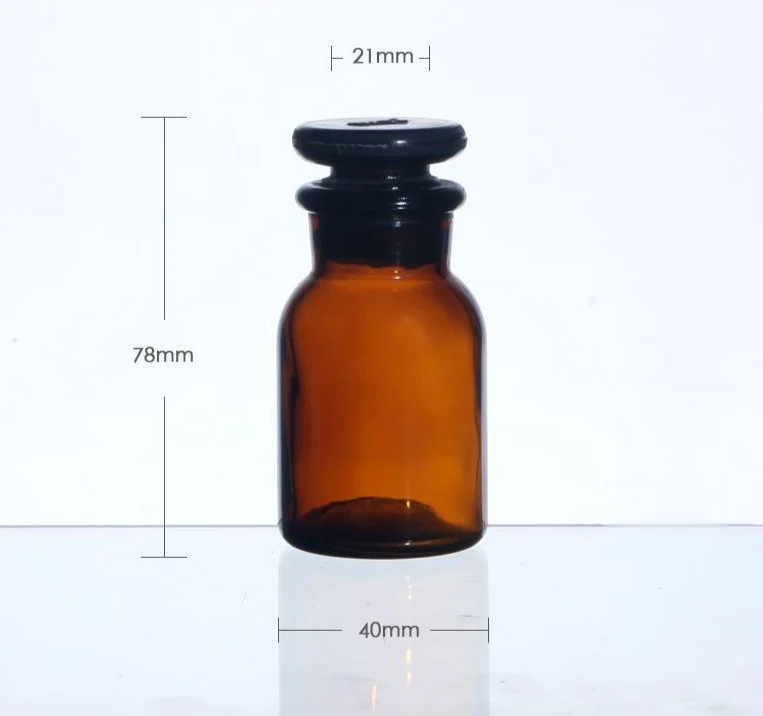 Steilbrustflasche mit Weithals, Braunglas, ohne Teilung, 30 ml bis 1.000 ml