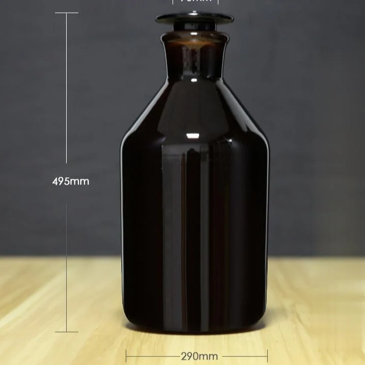 Steilbrustflasche mit Enghals, Braunglas, 60 ml bis 20.000 ml