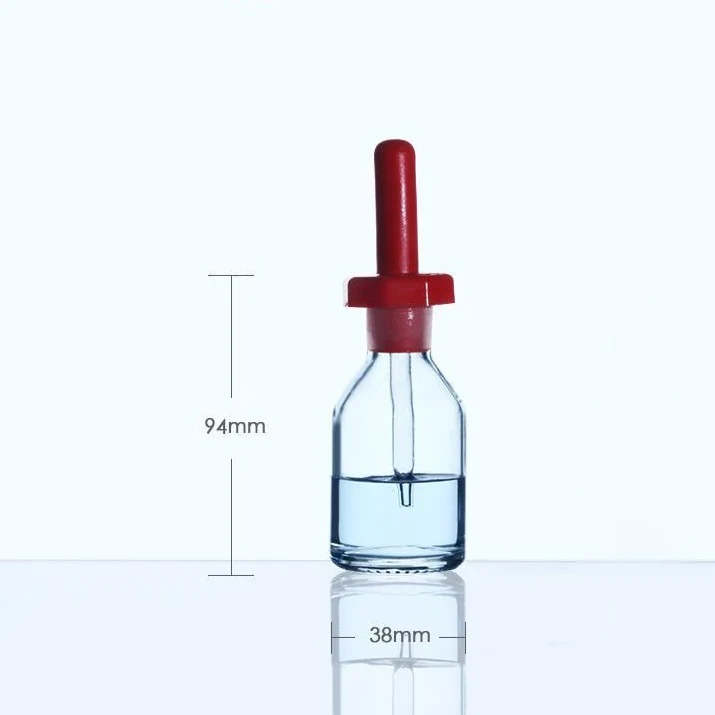 Tropfflasche mit Pipette und Deckel, Klarglas, 30 ml bis 125 ml