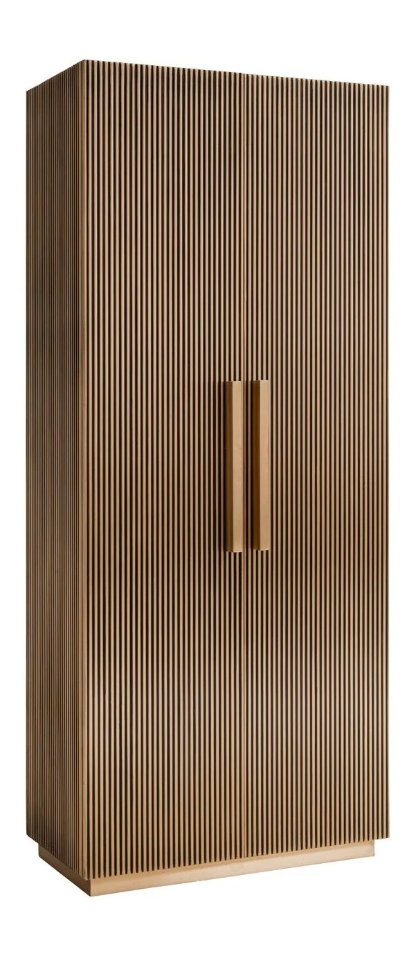 Schrank Ironville gold, 191 cm, Eisen mit Messingverkleidung