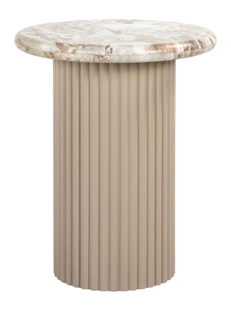 Beistelltisch Coronel in Blush Beige mit Toronto-Marmor – Richmond