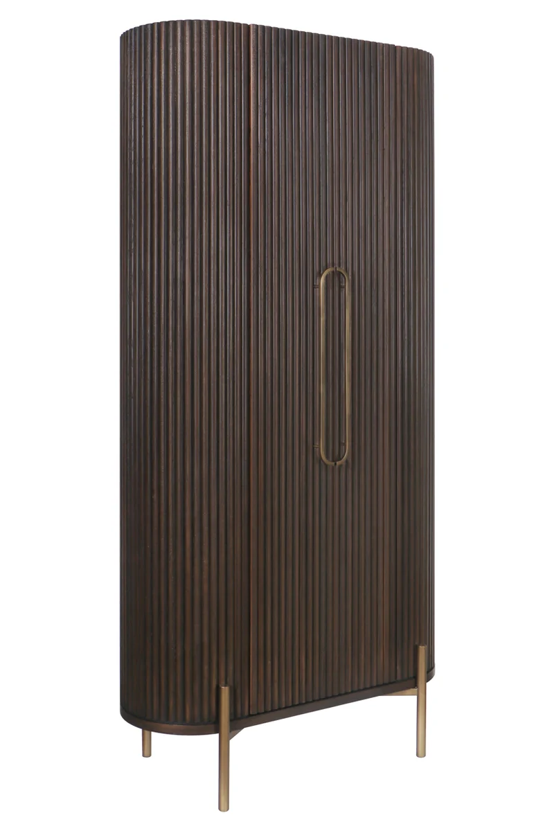 Richmond Schrank Luxor Eiche braun mit Softclose-Tür & Golddetails