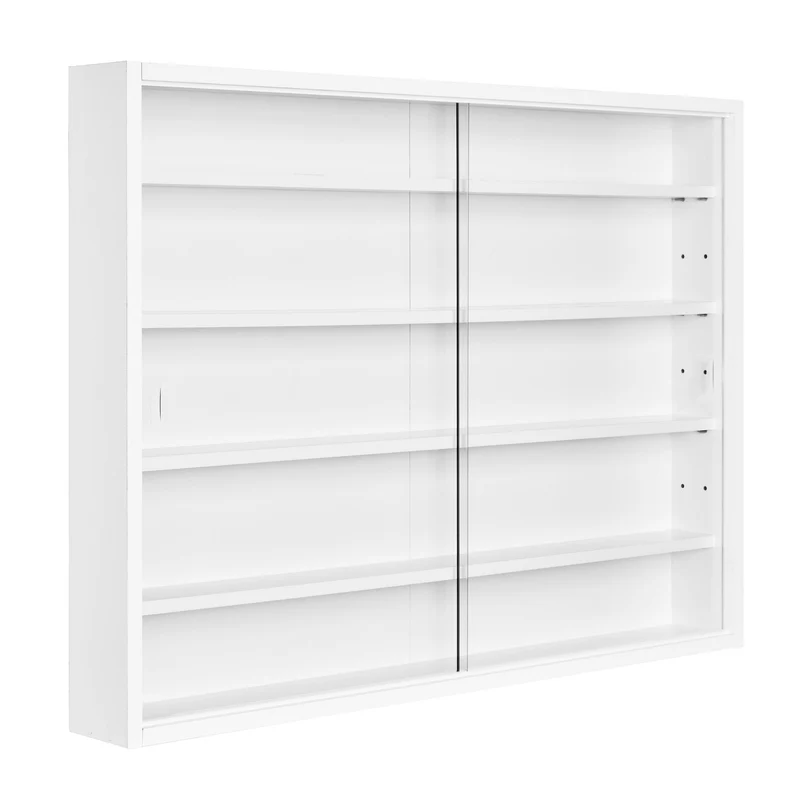 Sammlervitrine COMPILATI Weiß mit Glasschiebetüren für Sammlerstücke