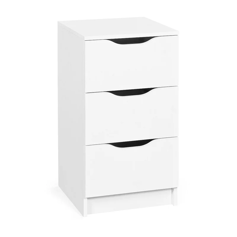 Kommode WESTPHALEN 3 Weiß mit 3 Schubladen für kleine Räume