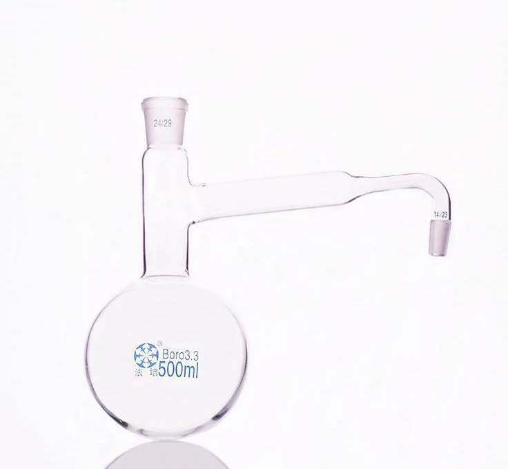 Runder Boden Destillierkolben mit Seitenhals und Normschliff, 250 bis 3.000 ml