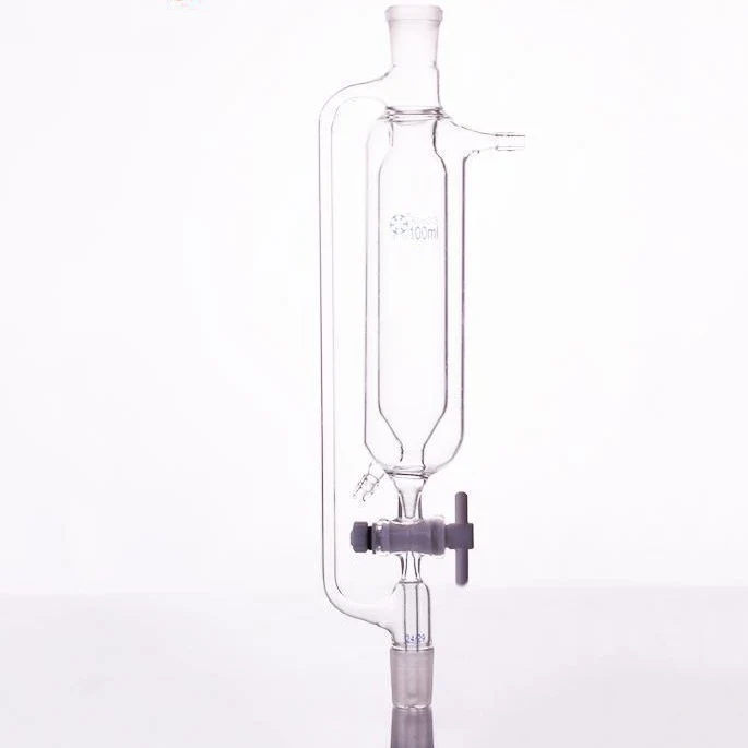 Doppelmantel Tropftrichter mit Druckausgleich und PTFE-Hahn, 50 ml bis 2.000 ml