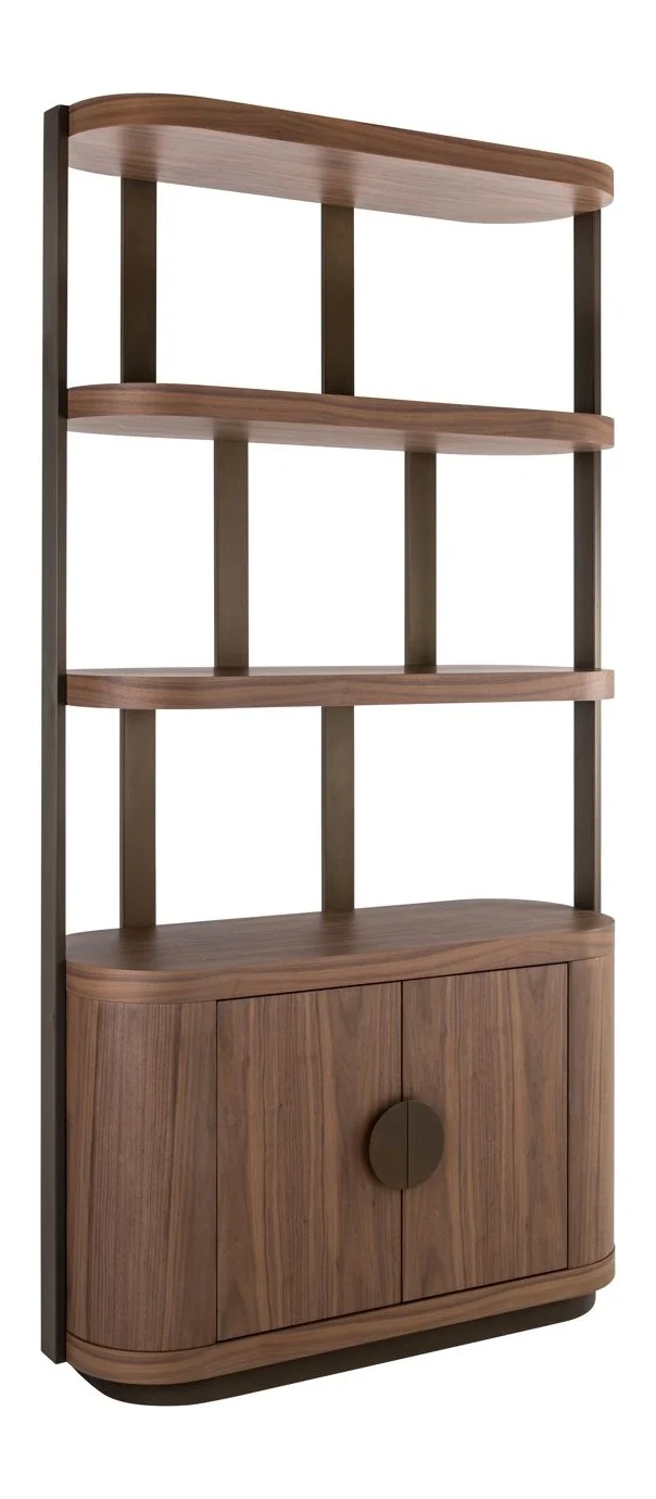 Vitrine Windsor Walnuss – Richmond Highboard mit Stauraum, 225 cm
