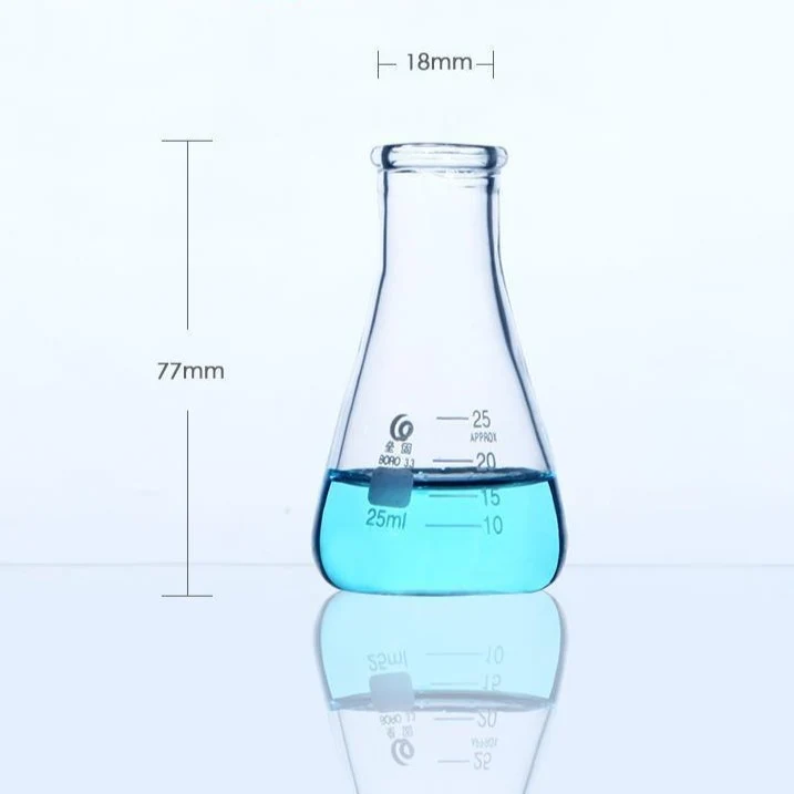 Erlenmeyerkolben mit Enghals, schwere Ausführung, Klarglas, 25 ml bis 5.000 ml