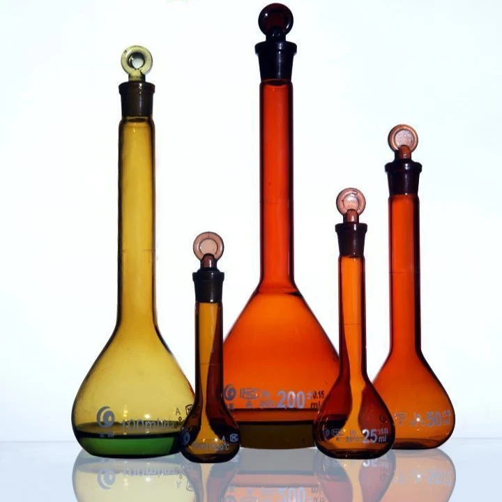 Messkolben, Klasse A, Braunglas, 5 ml bis 2.000 ml