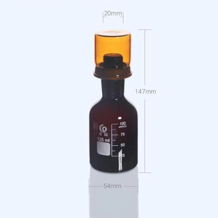 BOD-Flasche mit Deckel, Braunglas, 125 ml bis 1.000 ml