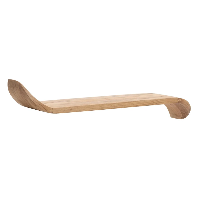 Wandregal Mango 100cm mit geschwungenen Enden, handgefertigt aus Holz