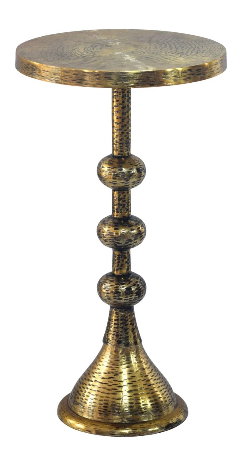 Beistelltisch Aluminium Gold im orientalischen Design von Wohnling
