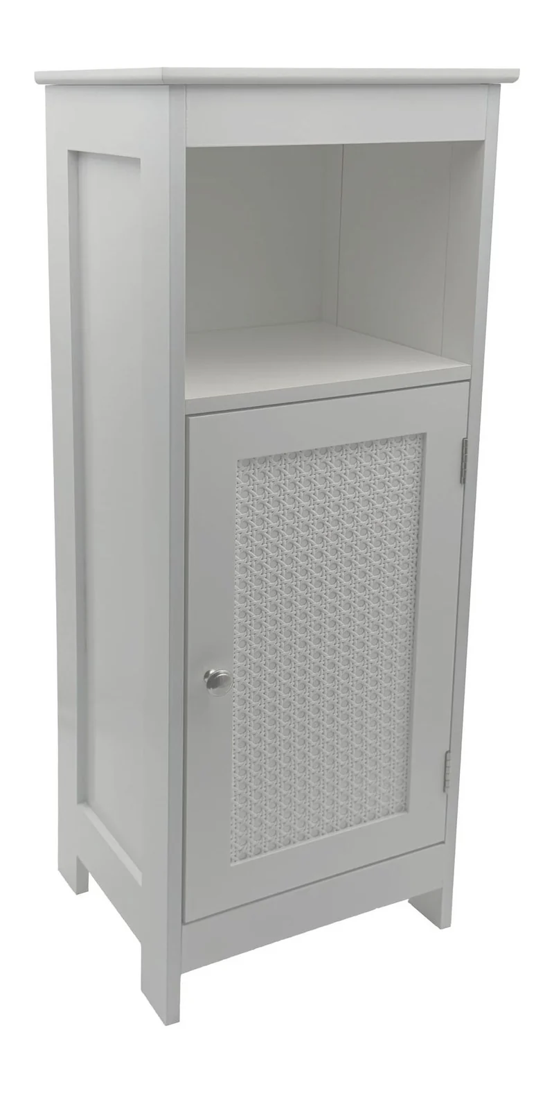 Standregal Weiß 80 cm mit Wiener Geflecht für Flur & Wohnzimmer