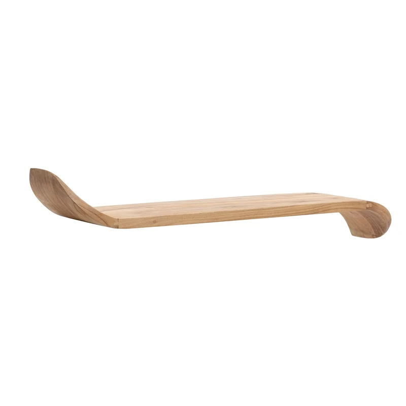 Wandregal Mango Massivholz 120cm mit geschwungenen Enden von Wohnling