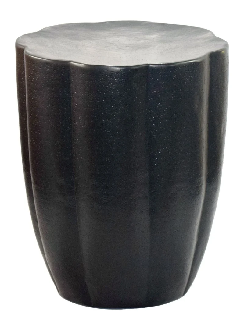 Beistelltisch Aluminium Schwarz 41 cm, runder Sofatisch von Wohnling