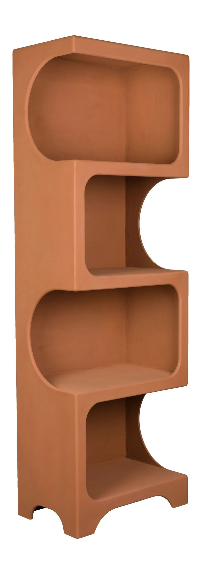 Regal Dundee L von Dutchbone in Terracotta, modulares Retro-Design