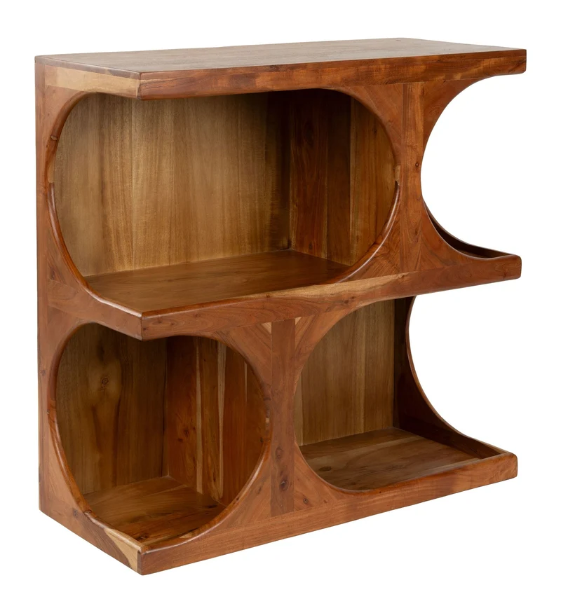 Schrank Ruben aus massivem Mangoholz, modular stapelbar, Braun